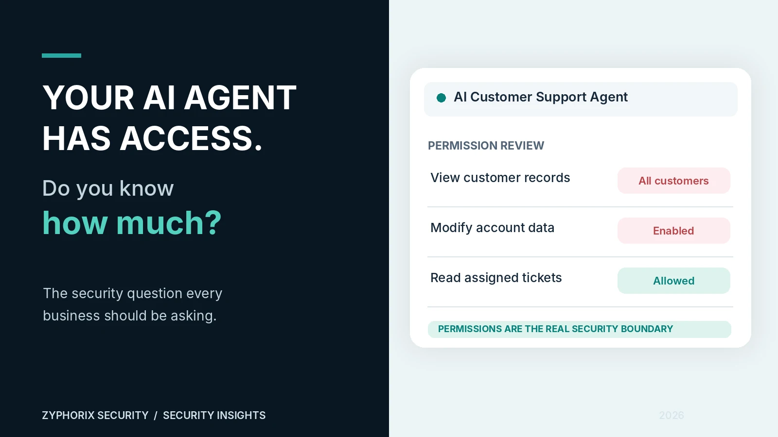 AI agent account permissions and customer data access interface